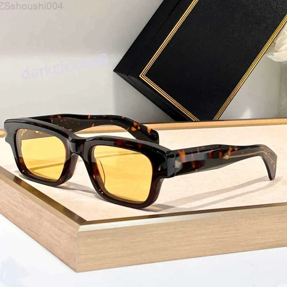 Jacq Jmm Солнцезащитные очки для мужчин и женщин Летние дизайнеры JEFF American High Street Открытый модный стиль Анти-ультрафиолетовые ретро-пластинчатые ацетатные волокна с квадратной оправой 0SHD