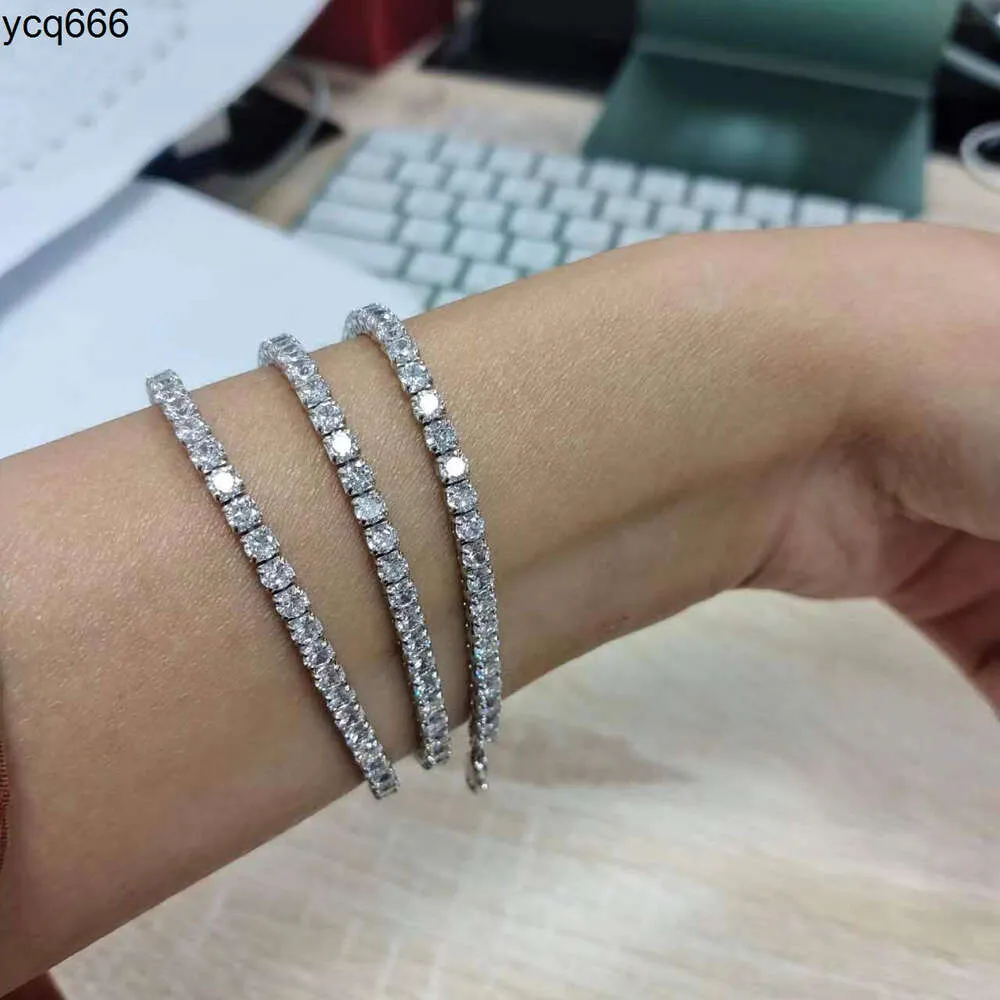 2023 New S925 Sterling Moissanite Moissanite Chain Tennis Chain Bracelet Necklace Jewelry for Women Girl Gift Party Daily Wear