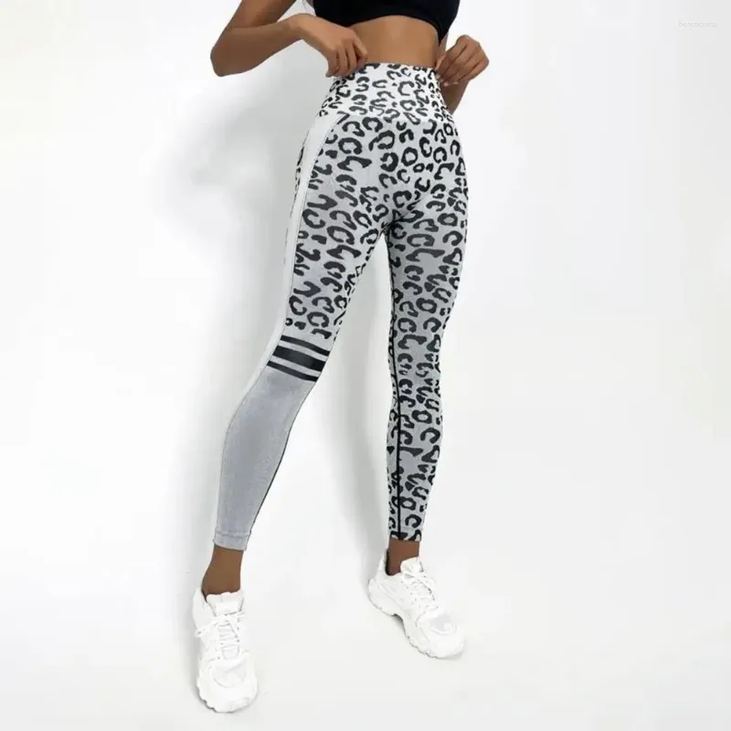 Women's Leggings Women Trousers Leopard Print High Waist Yoga Pants For With Tummy Control BuLift Soft Breathable Sports Slim