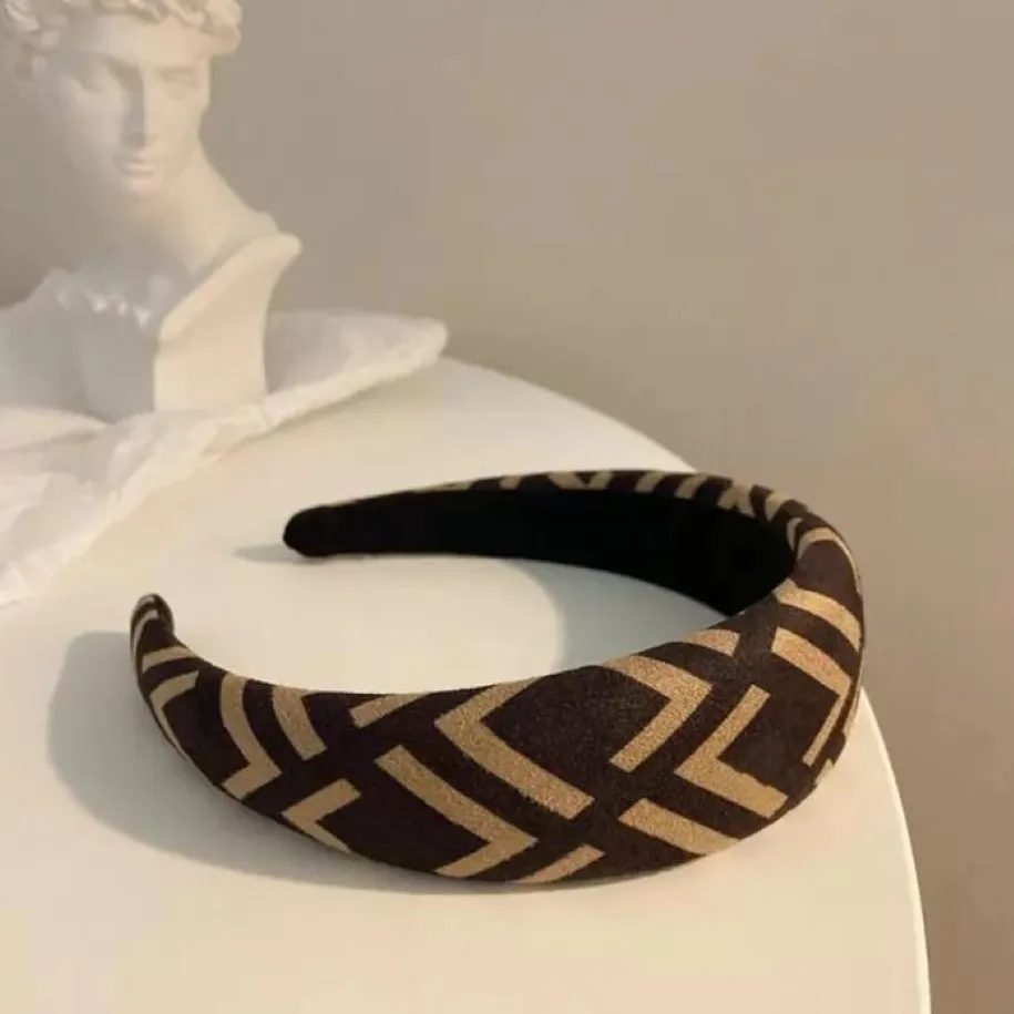 Brown Headwraps Designer Bandeau F Lettres Accessoires Cheveux Cerceaux Femme Luxurys Bijoux Tissu Bandeau letter199o