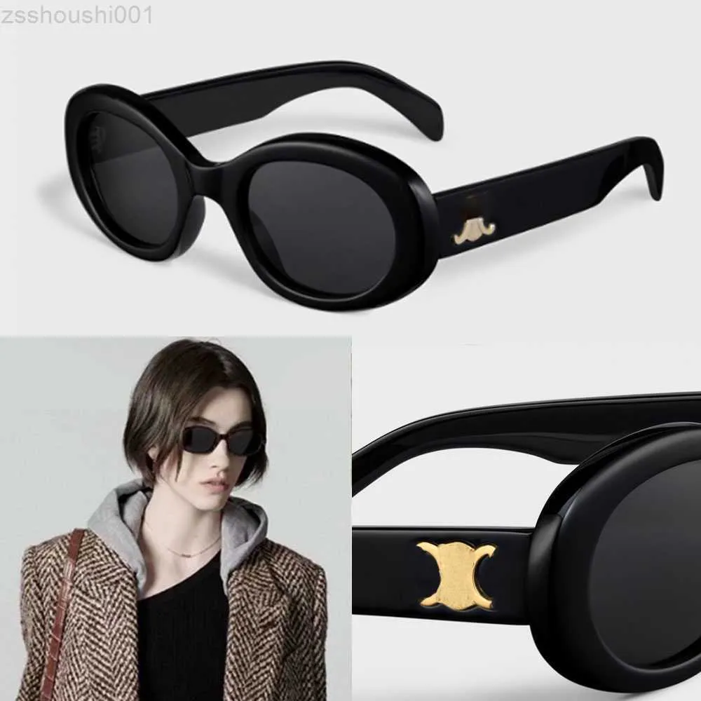 TRIOMPHE 01 SUNGLASSES IN ACETATE Acetate Oval frame framework Fashionable Women Frame Sexy woman 40194 Arc de Triomphe Sunglasses 9LYB