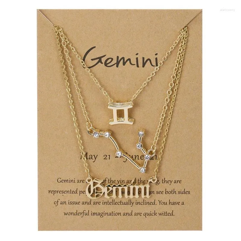 Kedjor 12 Constellation Pendant Necklace for Women Girls Chain Zodiac Birthday Presents