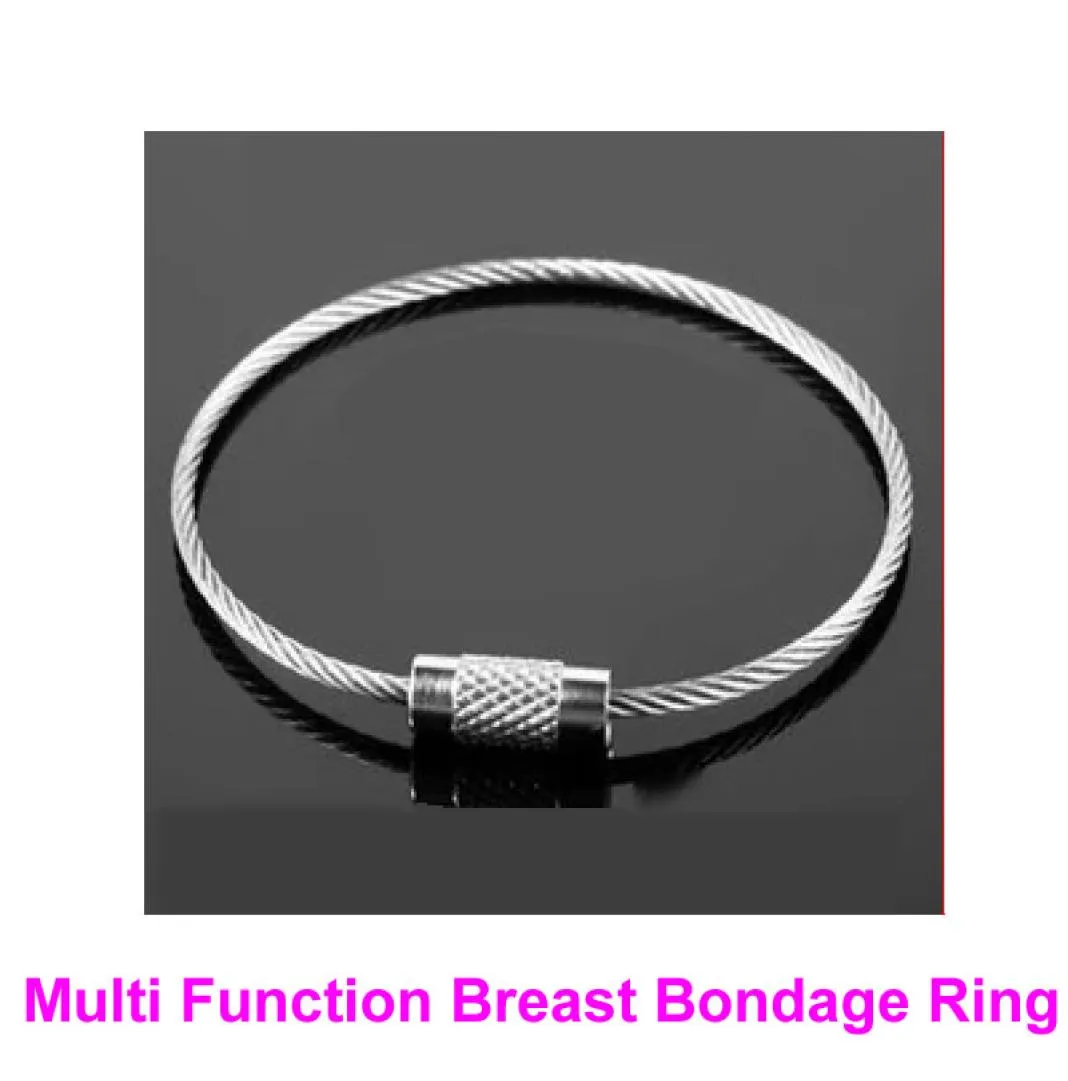 1 Para Multi Funkcjonowanie pierścieni piersi piersi żeńskie piersi Booby ograniczenie BDSM sprzęt Fetish Fetish Sex Toy Mankiety nadgarstka B0316027614179