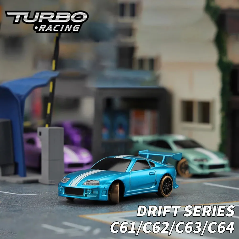 Turbo Racing 1 76 C61 C62 C63 Drift RC samochód z radiem żyroskopowym Pełny proporcjonalny zdalny zestaw Toys RTR dla dzieci i dorosłych 240223