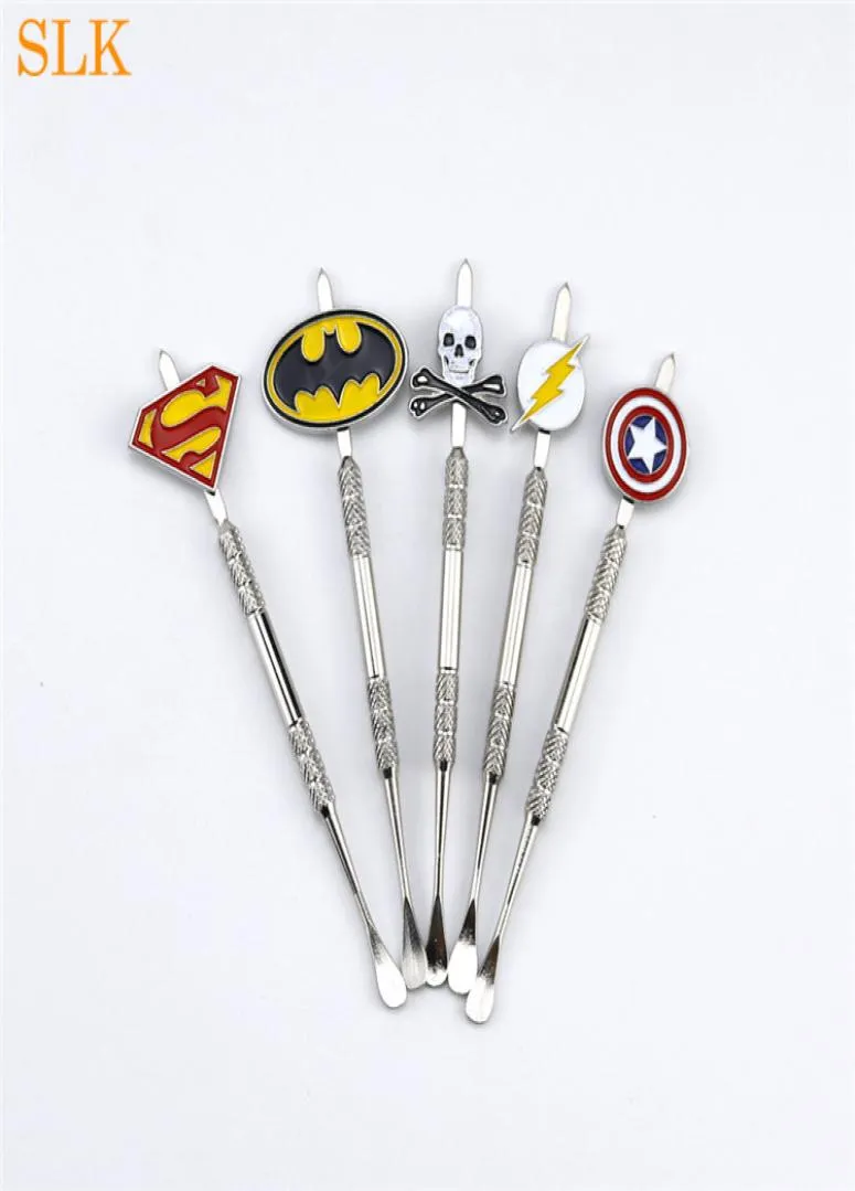 Cartoon Design Rostfritt DAB Tool Dabber Custom Logo Metal Dab Stick Wax Tools Hela 4180149