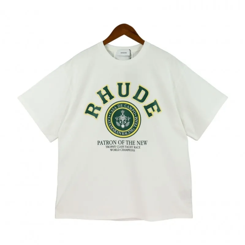 24ss Summer Rhude T shirt mens designer T shirt rhude casual shirts Man Womens Tees Short Sleeves Top Sell Luxury Men Hip Hop clothes US SIZE S-2XL off white shirt