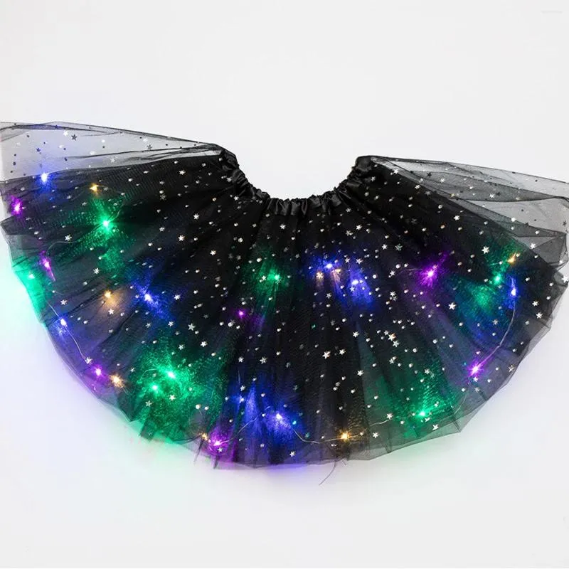 Skirts Carnival Women Led Lights Pleated Luminescence Tutu Dancing Skirt Party Stage Performance Ball Gown Costumes