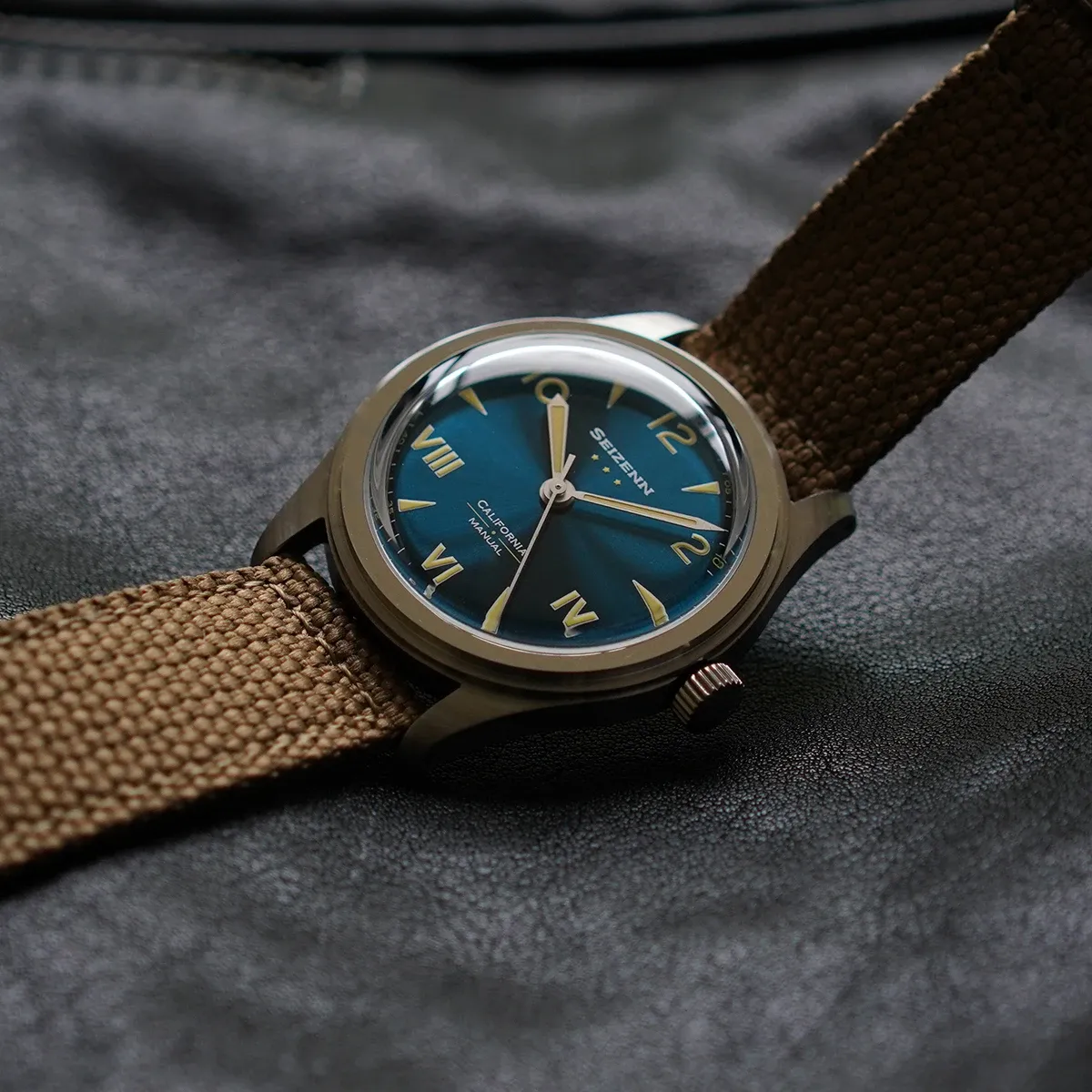 Watches California Dial Manual Watch Enamel Vintage Field Army Watch Seizenn Watch Męskie Mechaniczne zegarek Luminous