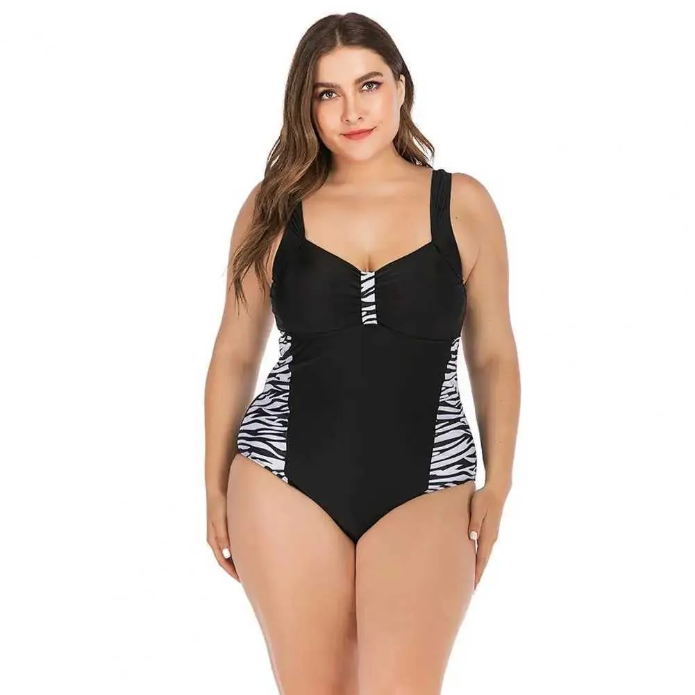 Swim wear Sexy Leopard Large Plus Size 5XL Swimwear Women One Piece Swimsuit For Fat Lady Beach Bathing Swiming Suits Biquini Female 240229