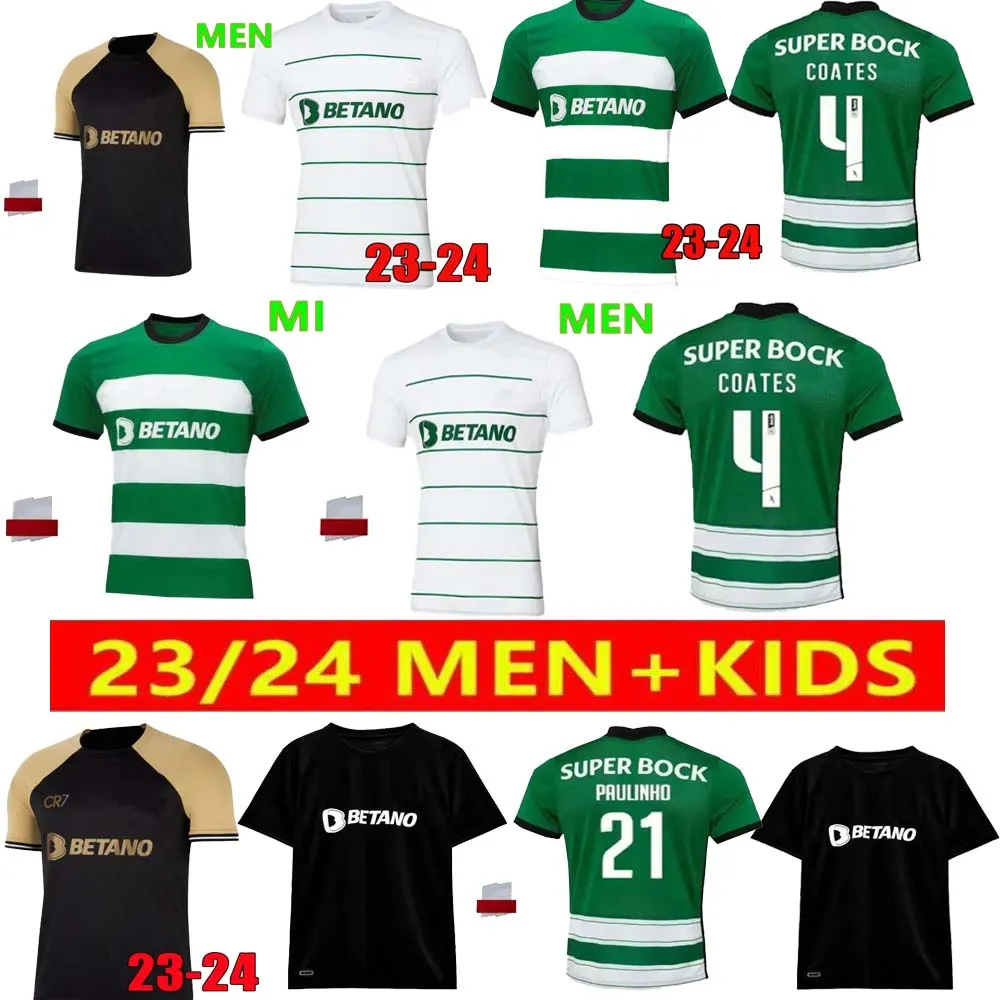 23 24 Sporting CP Lisboa voetbalshirts Lissabon Jovane Sarabia Vietto Coates Acuna Home Away Away 2023 2024 Football Shirt Men and Kids