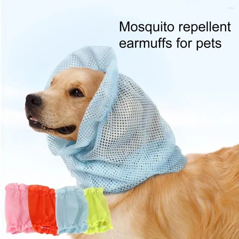 Dog Apparel Ear Protection Earmuffs Grooming Puppy Breathable Quick Dry Mesh Cloth Hat Anxiety Relief Accessories