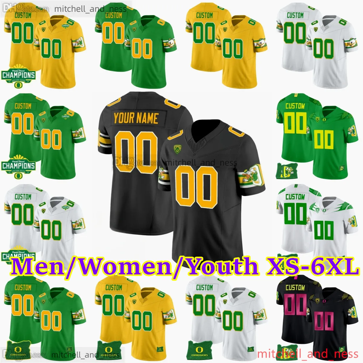 Camiseta de fútbol personalizada S-6XL NCAA 10 Bo Nix 0 Bucky Irving 11 Troy Franklin 0 Tysheem Johnson 13 Ty Thompson 16 Austin Novosad 6 Noah Whittington 18 Kenyon Sadiq Jerseys