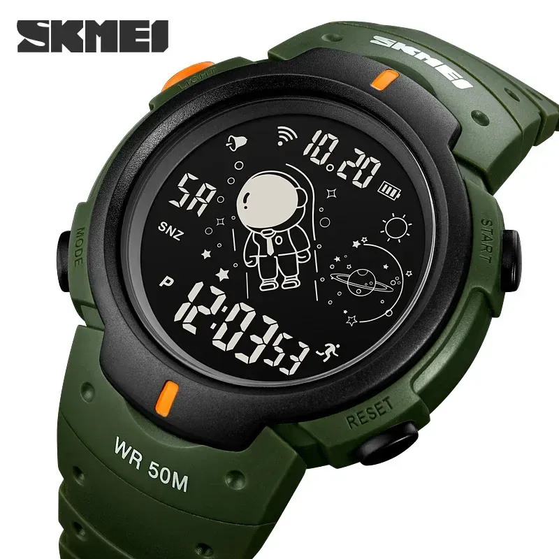 Watches Skmei 1820 Waterproof Digital Men armbandsur Sport Cosmonaut Watch Mens Dial Time LED Display Military Clock Relogio 1560 1068