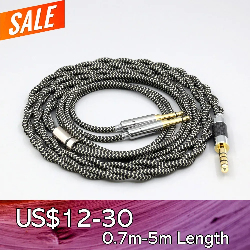 Accessories 2 Core 2.8mm Litz OFC Earphone Shield Braid Sleeve Cable For Hifiman Sundara Ananda HE1000se V2 HE6se he400se Arya XS LN008063