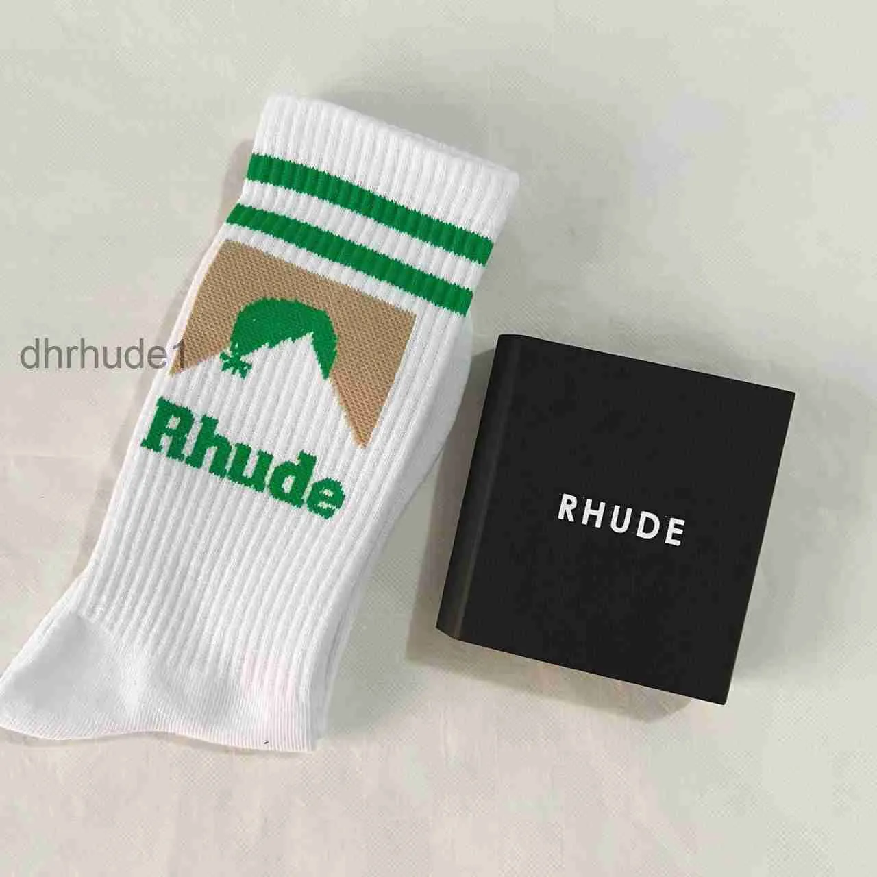 Rhude Fashion Socks Men Sock Sock Designer Luksusowa wysokiej jakości czysta bawełniana dezodoryzacja dezodoryzacja pochłanianie pociej się pończochy premium miękkie skarpetki 5n0 95p