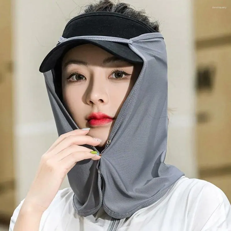 Bufandas Bufanda de seda para hombres Protección del cuello Cara Mujeres Cubierta anti-UV al aire libre Máscara de protección solar Velo