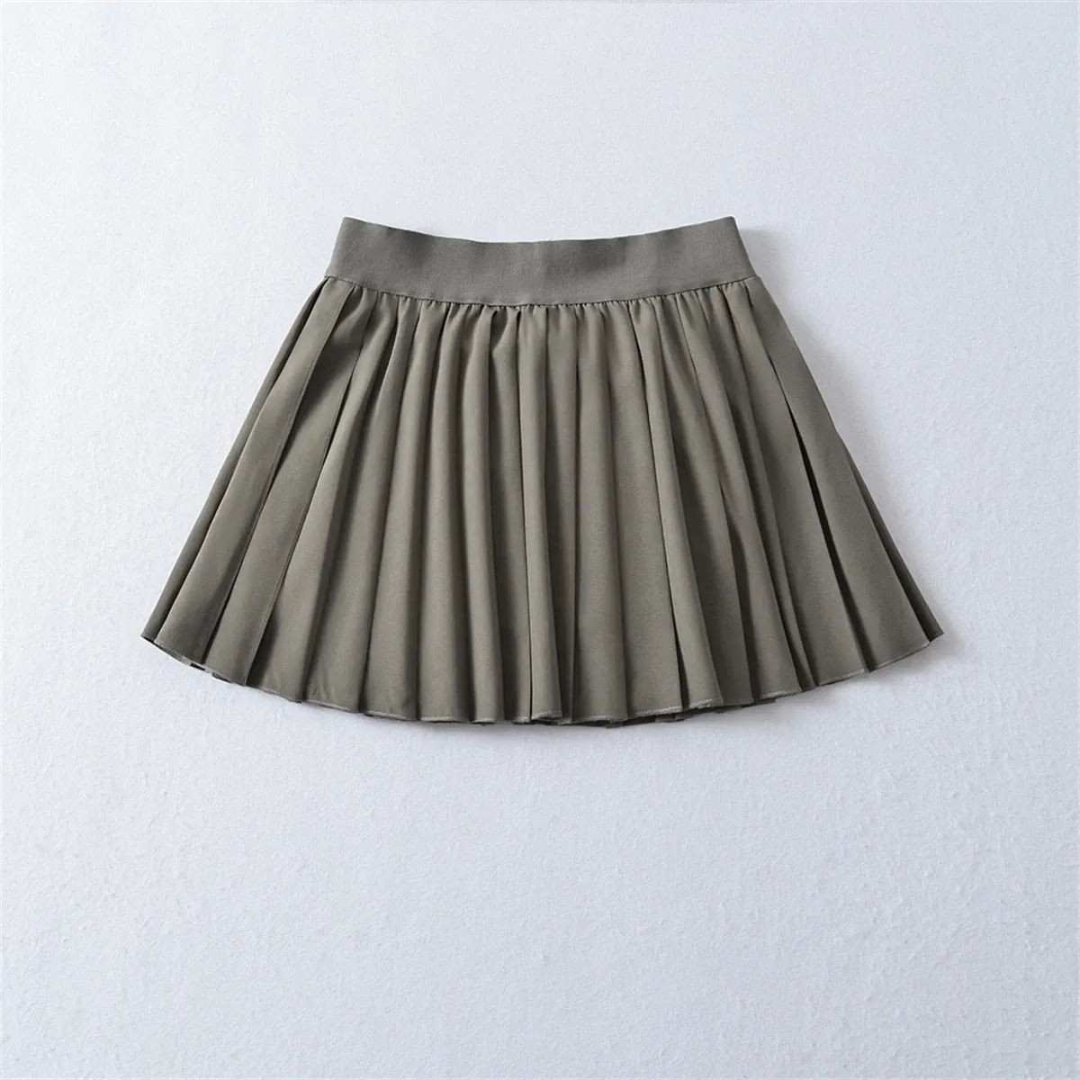 Skorts Solid Color High Waist Yoga Tennis Pleated Skirt Quick Dry Breathable Running Sports Pleated Skirt Fitness Short Skirt