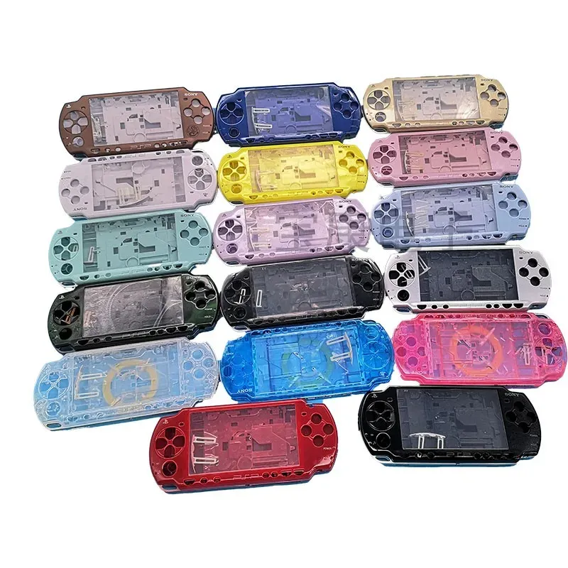 Fall begränsad färgkristall transparant för PSP 2000 PSP2000 Housing Shell Cover Case Game Console Replacement