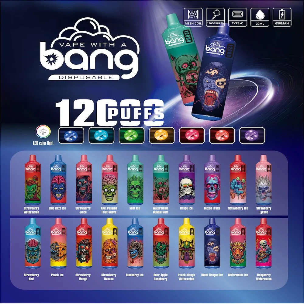 Bang box 12000 puff 12k monouso Vape Pen E sigaretta 650mah Batteria ricaricabile 23ml Pod mesh coil vaper desechables bang vape