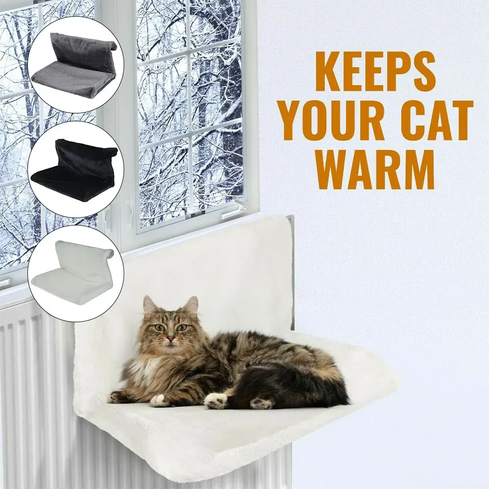 マットハンギングキャットベッド取り外し可能な猫ハンモックペット豪華なラジエーターベッドの巣の強い耐久性のある温かいバスケットキャットアクセサリーペットサプリー