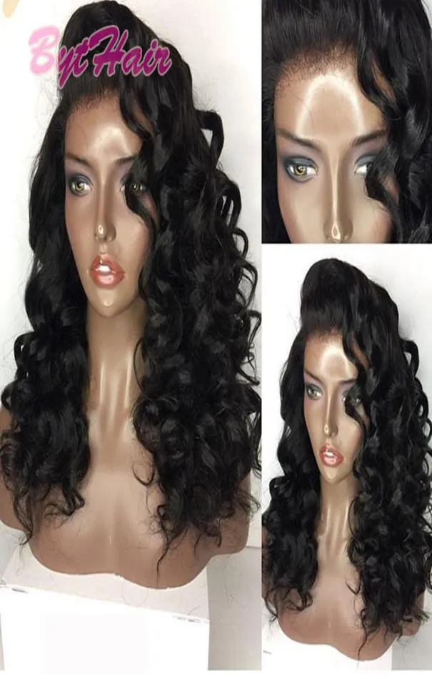 Bythair Pas Cher Cheveux Naturels Pleine Perruque de Lacet Brésilien Indien Deep Curl Remy Vierge Cheveux Humains Avant de Lacet Perruques pour Femmes Noires6373142