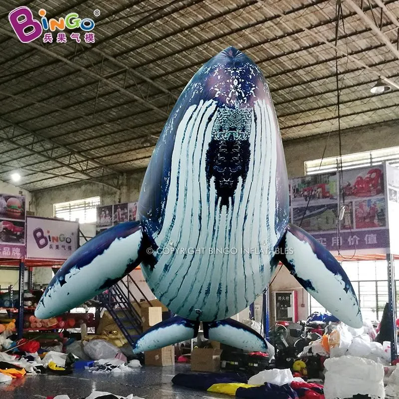 groothandel 8 ml (26ft) opblaasbare walvis oceaandieren modellen voor buitenevenement feestdecoratie speelgoed sport met blazer