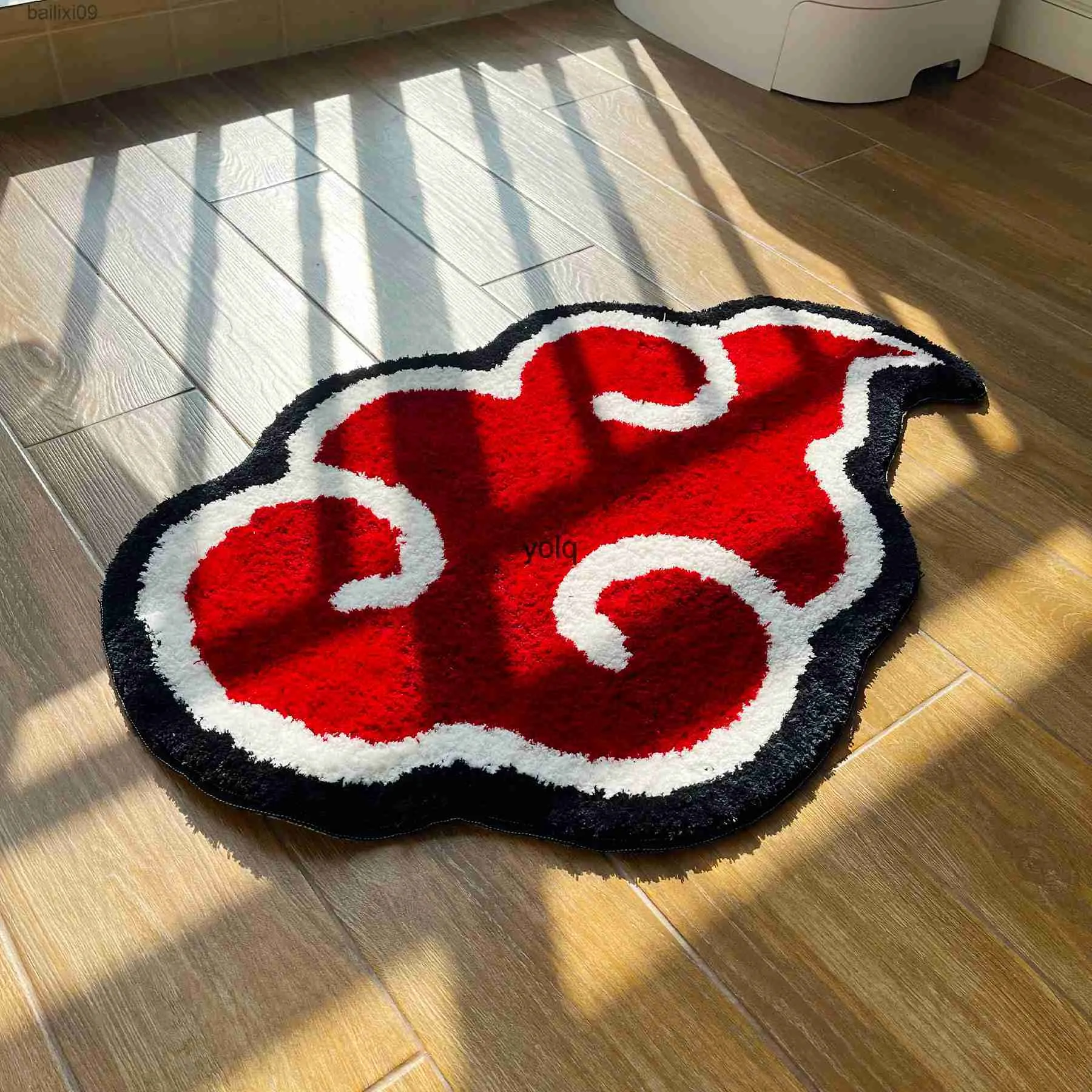 Tapijten Japanse anime rode wolk deurmat mat anti-slip keuken slaapkamer handgemaakte getuft tap tapijt woonkamer ingang woningdecor H240514