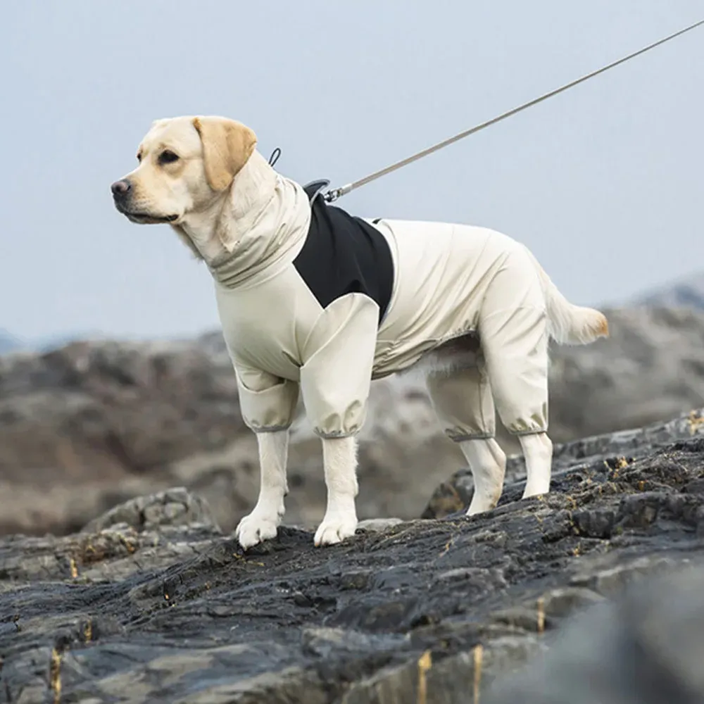 レインコートラージドッグレインコートコーギー防水犬の服リフレクティブペット風力発電雨プルーフジャンプスーツレインコートミディアムドッグオーバーオール