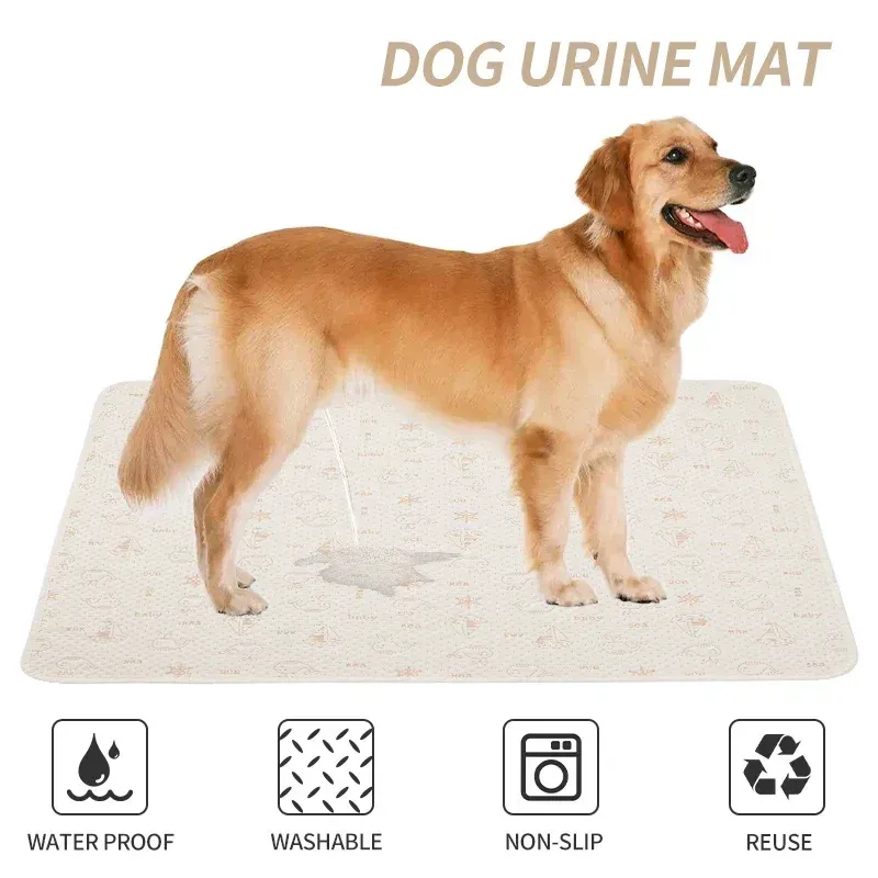 Couches lavables pour animaux de compagnie, tapis imperméable et réutilisable, coussin d'entraînement absorbant, sous-tapis d'urine, pour chiot, voiture, canapé, matelas, housse de siège