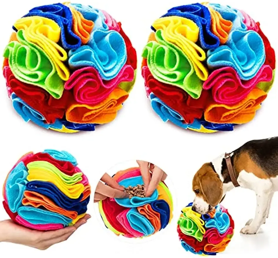 Toys Snuffle Dog Treat Ball, Stress Relief, Interactive Dog Ball, Sniffing Mat, Pad, Puzzle Toys for Training, Relieve Eating