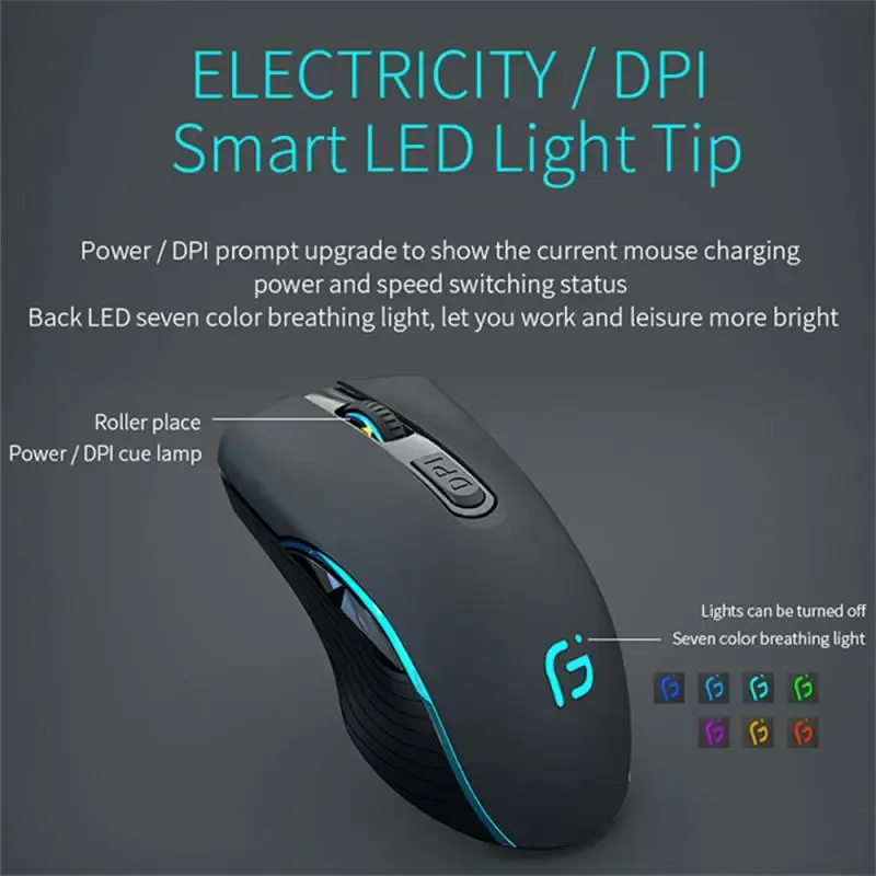 Mice Tablet Phone Computer Bluetooth Wireless Mouse Rechargeable 2.4G Wireless Mouse Portable Laptop PC Quiet Game Mouse