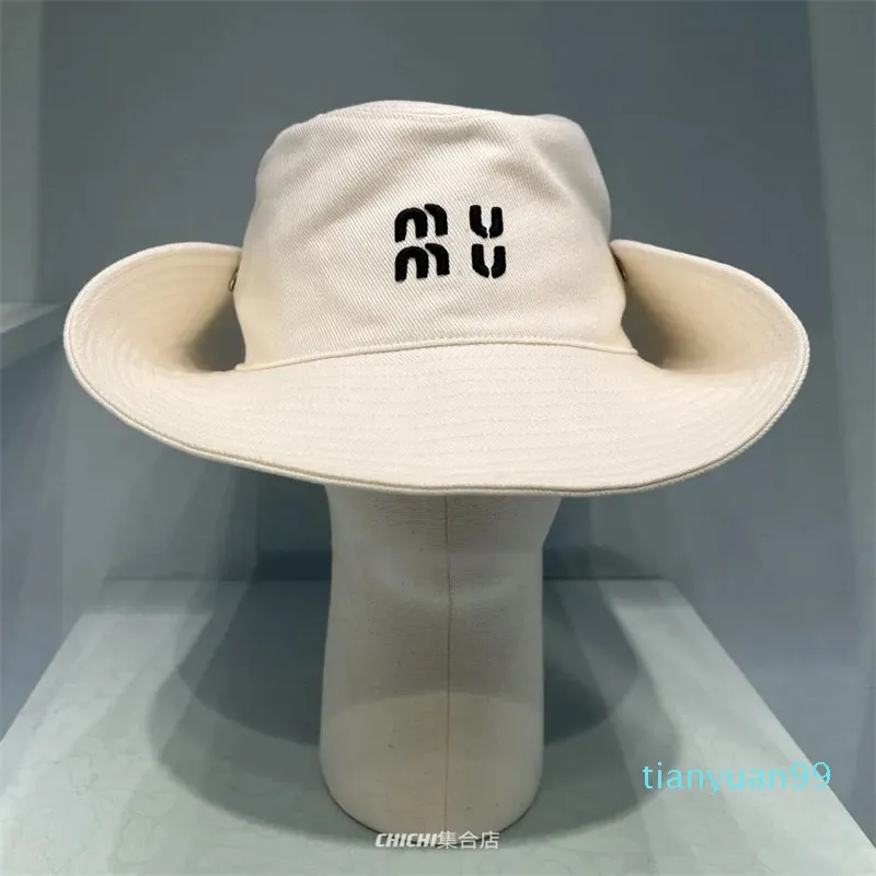 Correct version of cowboy fisherman hat female face small spring summer casual face covering embroidered hat bucket basin hat