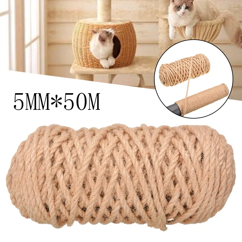 Leksaker ersättande sisal rep för husdjur katt som skrapar post klo vård leksak reparation traditionell bearbetning gör skrivbord ben bindande rep