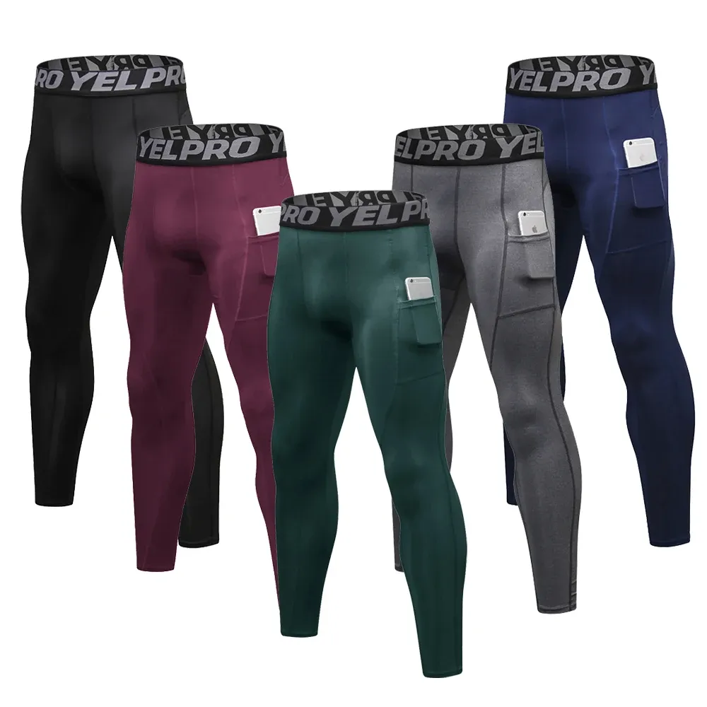 Kleding Zwart Groen Heren Joggingbroek Hardlooplegging Sneldrogend Panty Sport Joggingbroek Bodybuilding Gymkleding Fitnessbroek