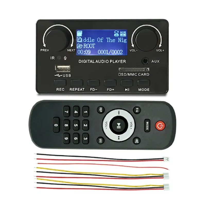 Speler Bluetooth 5.0 MP3 Decoderbord Ondersteuning Handsfree Recording FM DC 12V MP3 WMA WAV APE FLAC Audio -speler voor auto