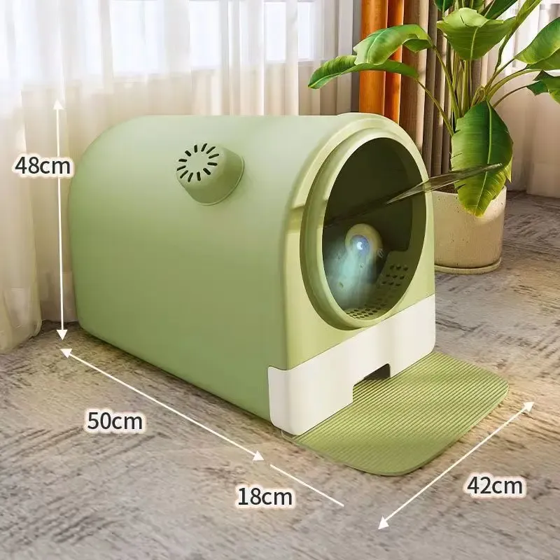 Boxes Fully Enclosed Cat Litter Box Drawer Type Cat Toilets Deodorant Oversized Kitty Sandbox Antispatter Cat Clean Poop Basin