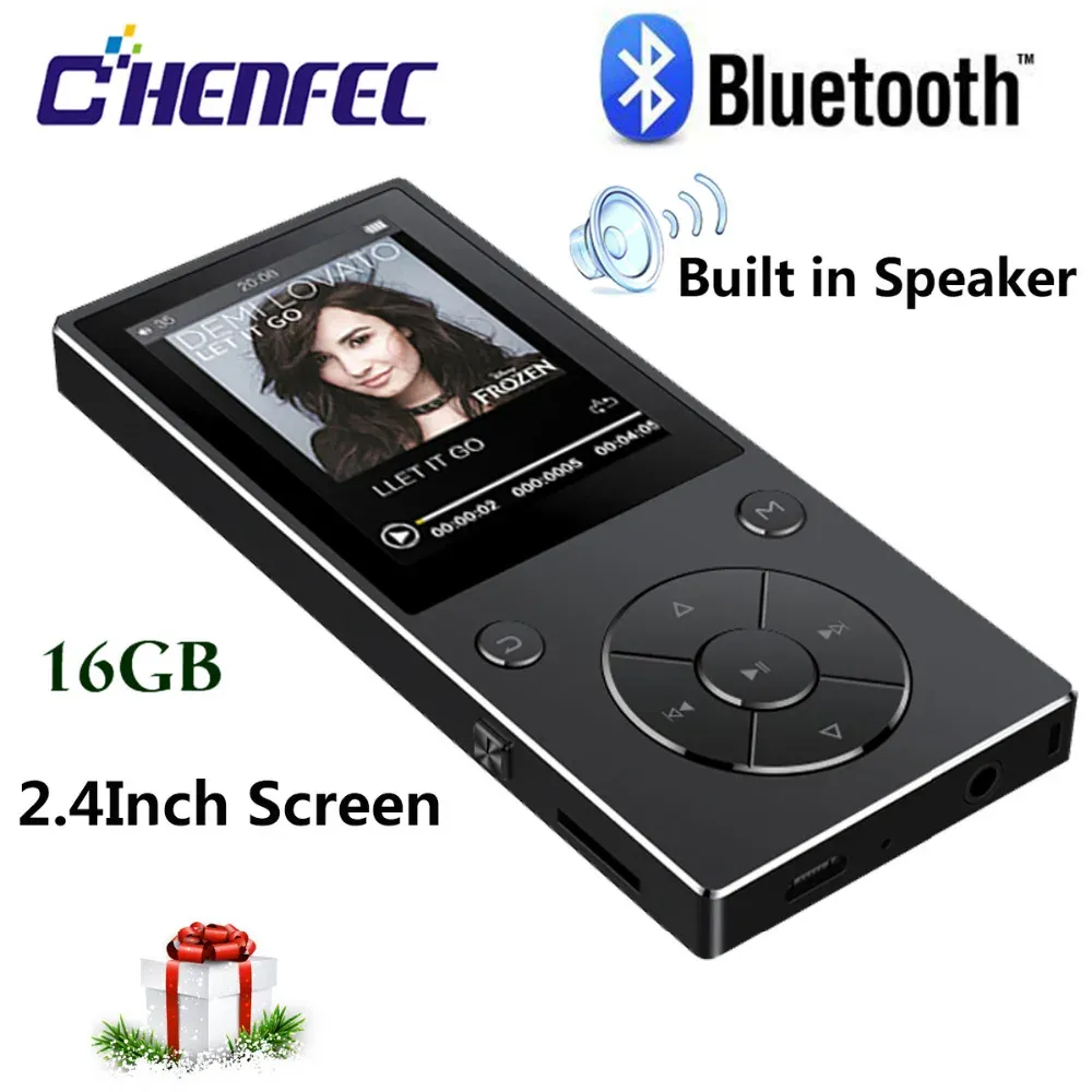 プレーヤー32GB Bluetooth 5.0 MP3プレーヤー、2.4インチカラースクリーンHifi Metal Builtin Speakers FM Radio Voice Recorder