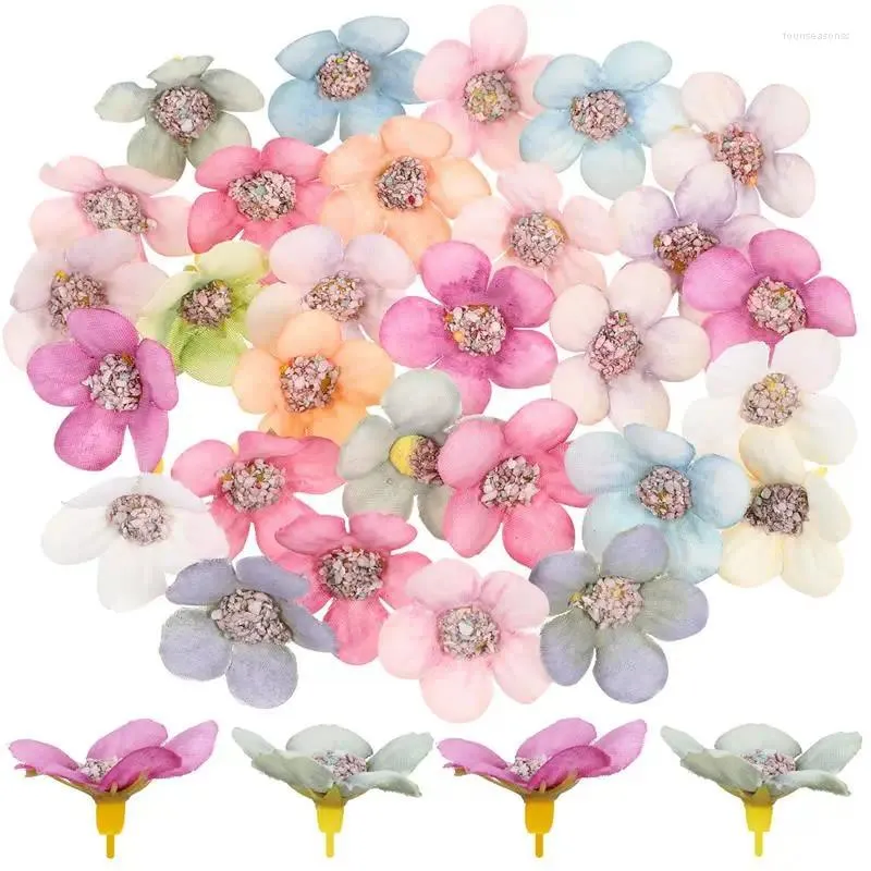 Fiori decorativi 50 pezzi di fiori artificiali mini margherite teste di fiori fai da te per realizzare decorazioni per matrimoni