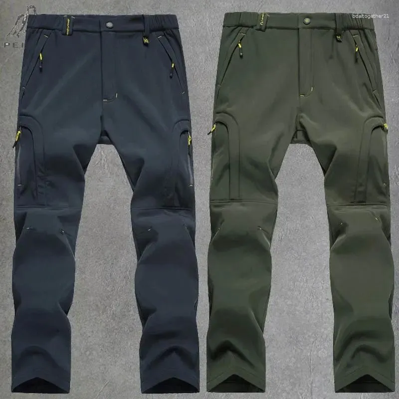 Men's Pants Fleece Tactical Hiking Pant Breathable Outdoor Casual Army Military Autumn Winter Long Trouser Men Waterproof Camping