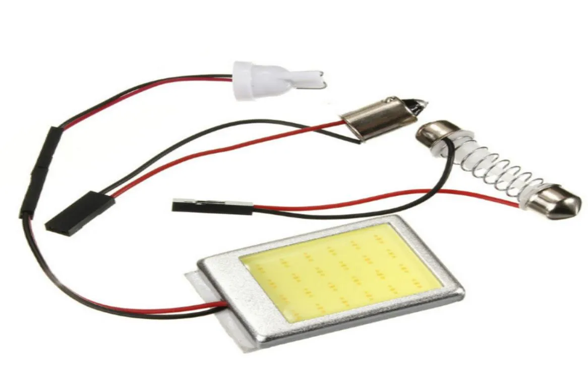 COB 24SMD haute puissance 12 V BA9S T10 LED Ultra lumineuse lampe de lecture compartiment lumière voiture dôme lumière blanche lecture Lamps1708885