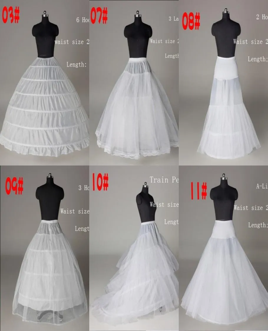 2022 Net Petticoat Ball Gown Weddings Dress Mermaid A Line Crinoline Prom Evening Dress Petticoats 6 Style Bridal Wedding Accessor7078343