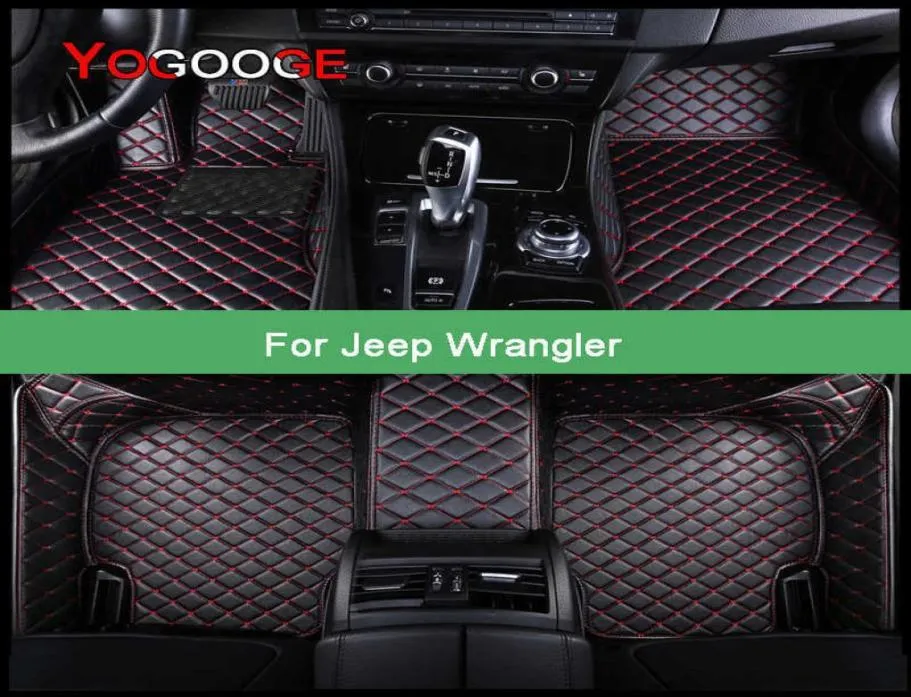 Jeep Wrangler Foot Coche 액세서리 카펫 09298324846을위한 Yogooge 자동차 바닥 매트