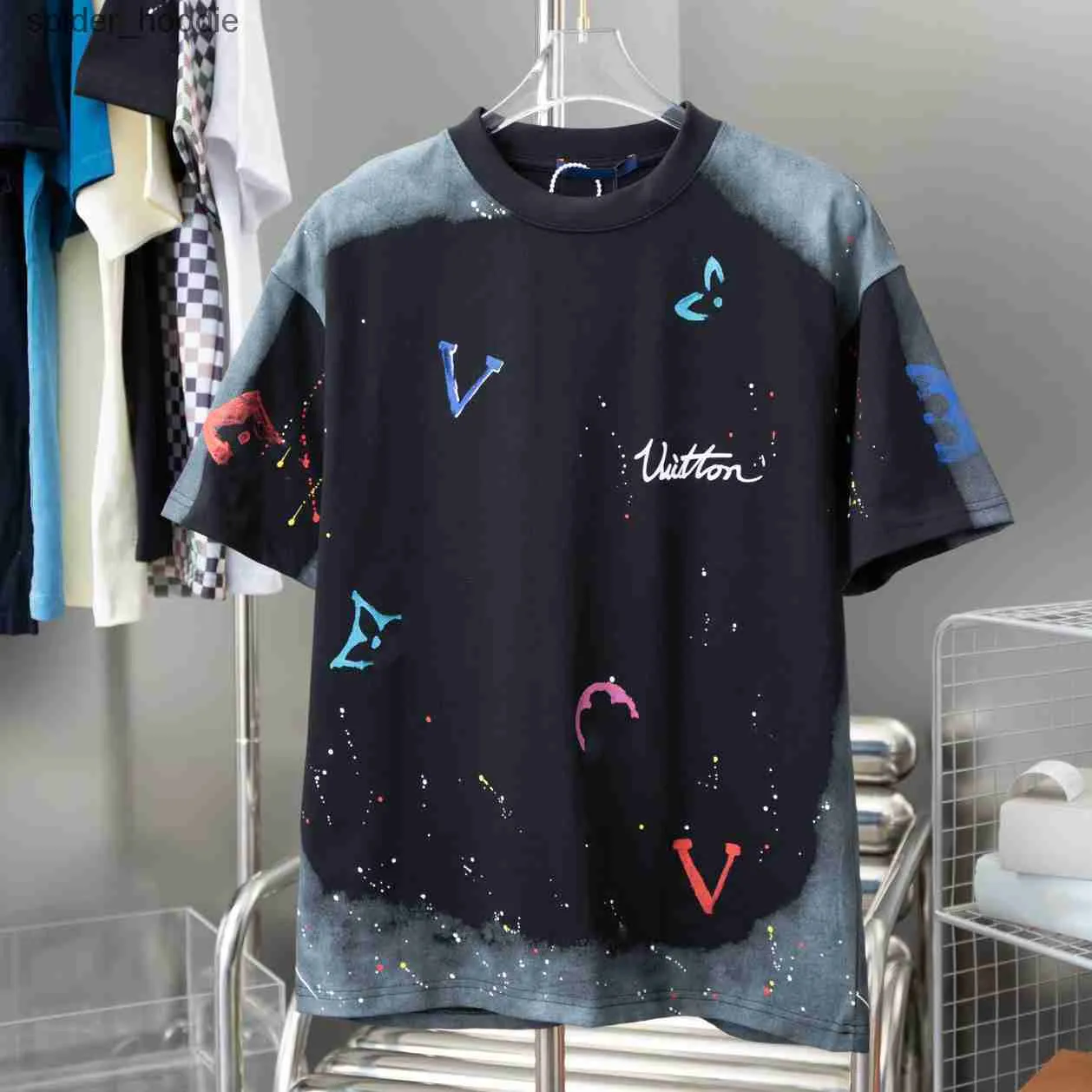 Erkekler Tişörtler Tasarımcı Erkek Tişörtler Mektuplar Baskılı Moda Kadın T-Shirt Pamuk Tees Kısa Sle Hip Hop Sokak Giyim Lüks Tshirts Boyut S-XXL 240229