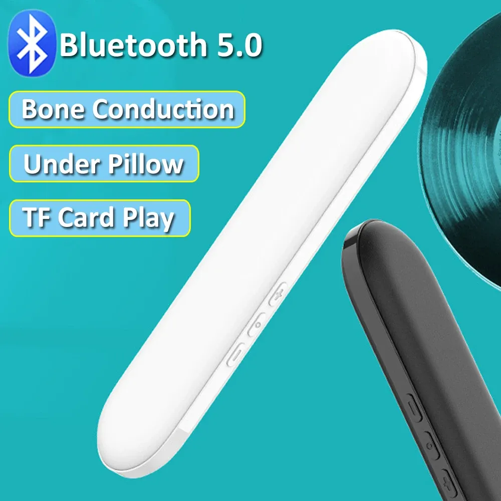 Hoparlörler Kemik İletimi Bluetooth Hoparlör Yastık Müzik Kutusu Kablosuz Stereo Ses Çubuğu TF MP3 Çalar Tiktok/Facebook için Uykuyu Geliştirin