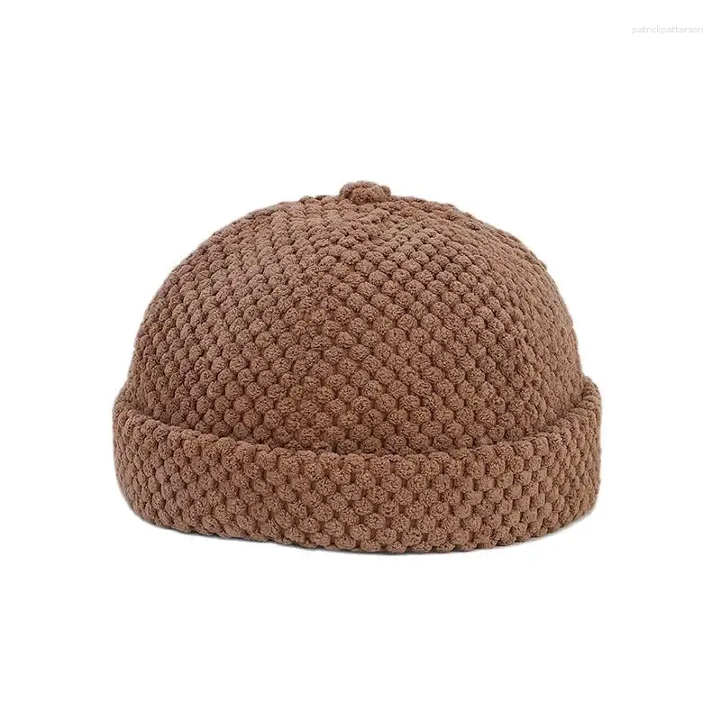 Berretti Autunno Poliestere Solido Caldo Berretto Docker Cappello Senza Tesa Beanie Proprietario Marinaio Uomini E Donne 112