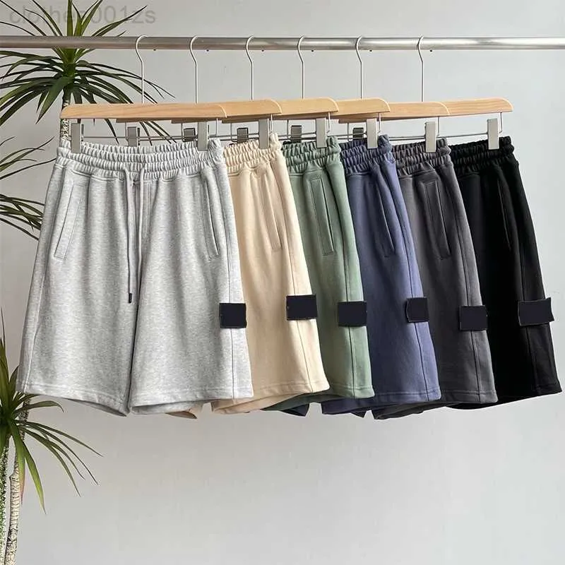 2023 Sommer-Shorts für Herren, kurze Hosen, modisch, locker, schnell trocknend, Waschprozess aus reinem Stoff, trendige, lässige Hip-Hop-Stones Island-Shorts