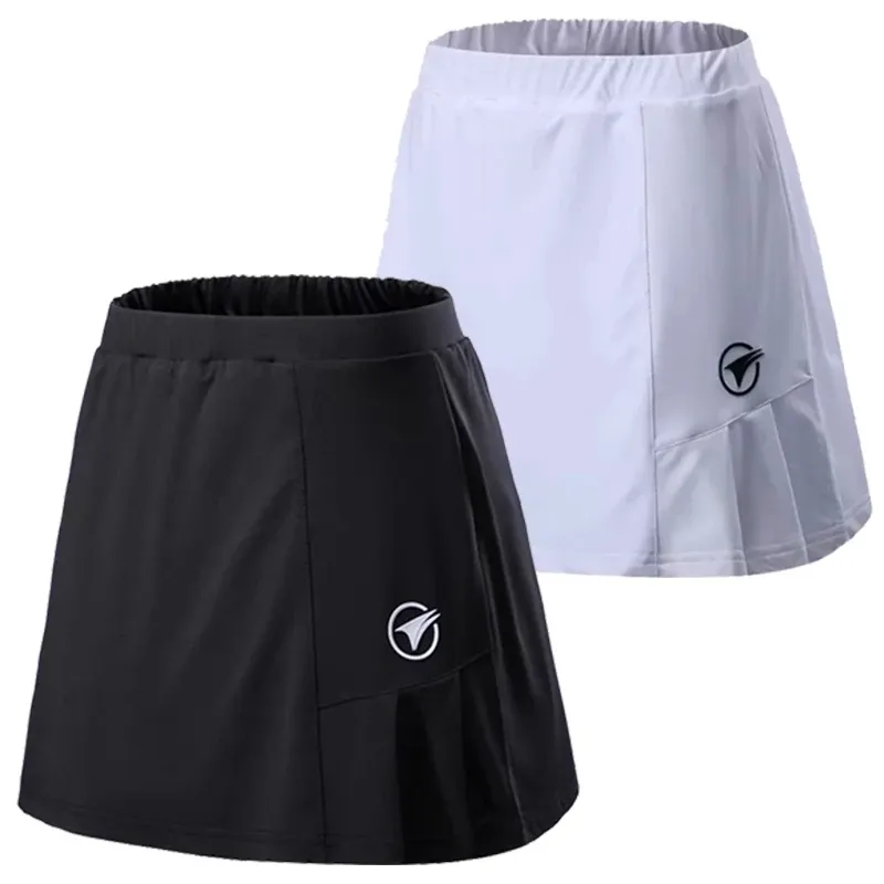 Jupes-shorts Nouvelles femmes jupe de sport avec short pour femmes Badminton Tennis de Table jupes-shorts respirant Anti-fuite Yoga Fitness jupes d'exercice