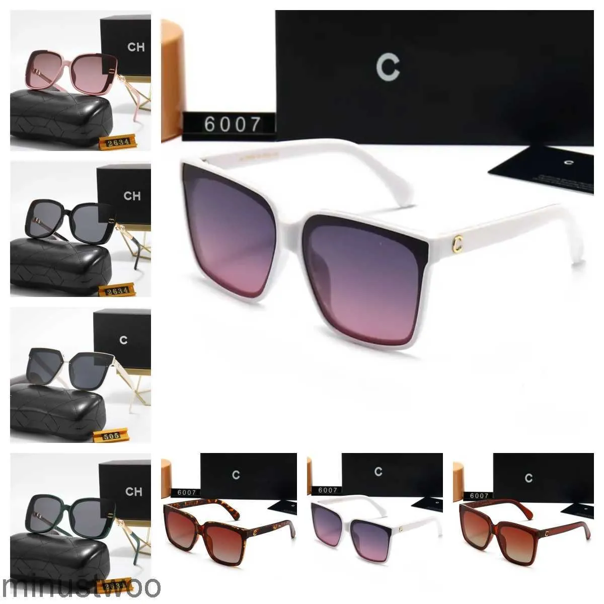 Para mujer ch gafas de sol diseñador hombres gafas de sol gafas de sol ovaladas diseño de letras clásicas estilo debutante gafas de sol elegantes gafas cuadradas con marco de gafas uv4 7G08