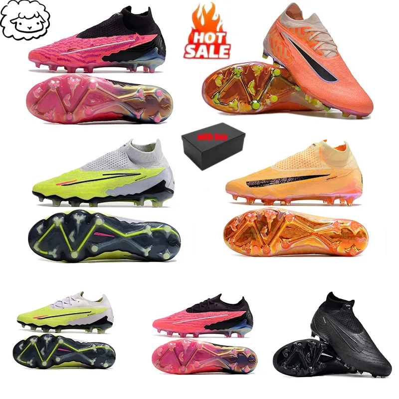 Med Boxsoccer Shoes Phantom GX Phantom GT2 Elite DF FG Blaze Limited Edition Baltic Blue Pink Anti-Clog Blast Fusion Volt Vit Football Boot Black Pack-On Cleats