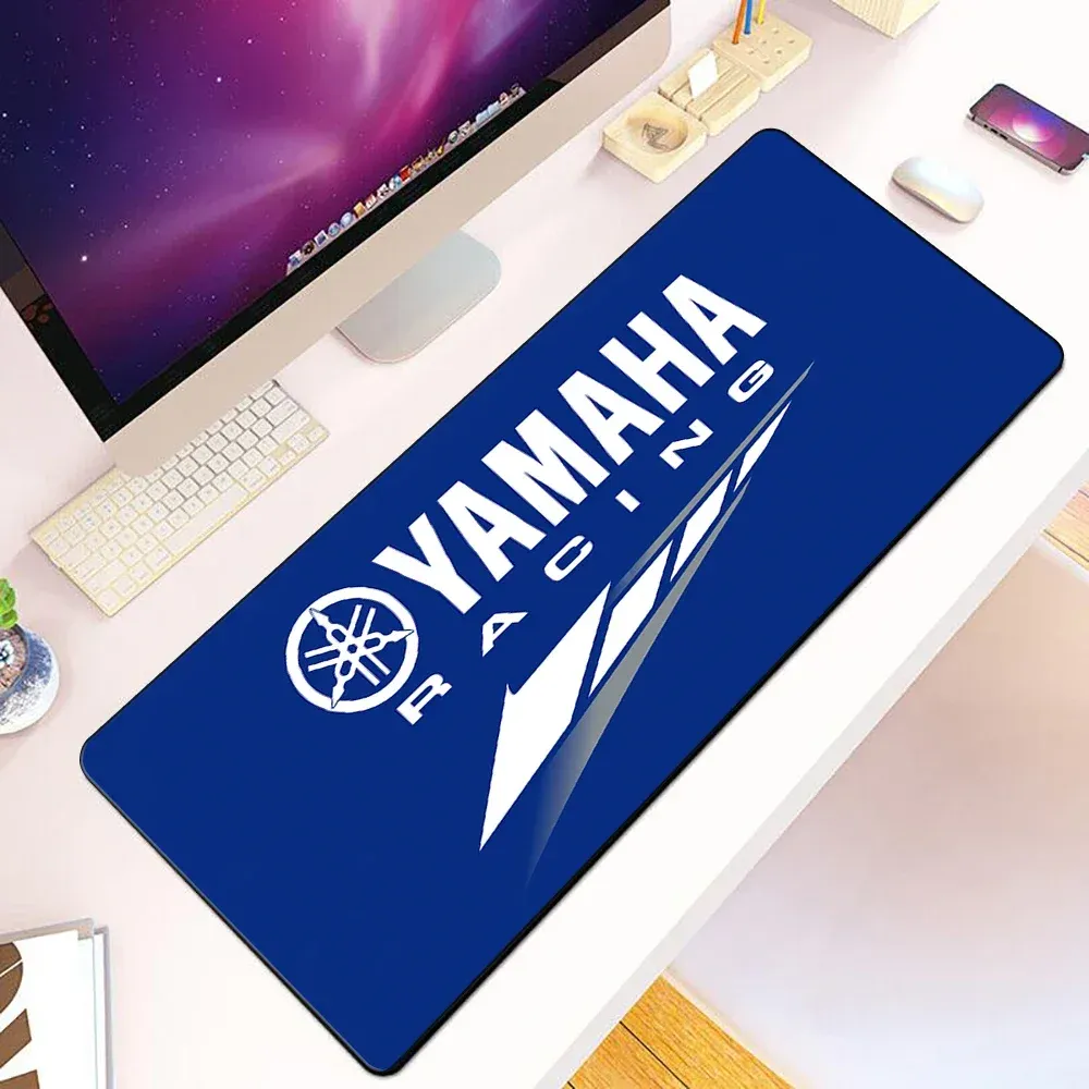 Pads Yamaha Motorrad Rennsport Mousepad HD -Druck Computer Gamer Verriegelten Kanten Nonslip Maus -Pad xxl90x40cm Tastatur PC Deskpad